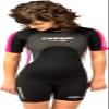 Cressi Med X 2.5 mm Junior Short Sleeves Short Wetsuits, Black/Pink, 2XS view 2