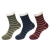 BambooMN Men's Cabin Double Layer Thick Soft Warm Fuzzy Comfy Home Socks, 3 Pairs Asst A, Medium view 1