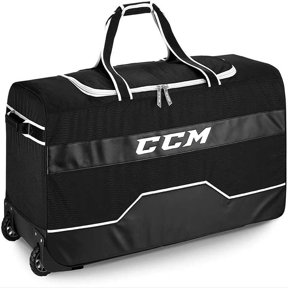 CCM Hockey 370 Wheeled Bag, Black (37" L x 19" H x 16.5" W)