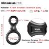 Azarxis Climbing Rescue Figure 8 Descender Rigging Plate Heavy Duty & Large & High Strength Rappel Device Equipment for Rappelling, Belaying, Tree Climbing, Aerial Silks Rigging (Black - Pack of 2) view 2