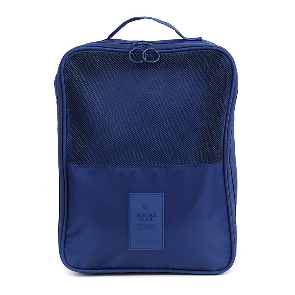 AINAAN Storage Bag Holds 3 Pair of Shoes for Travel and Daily UseWaterproof Navy Blue