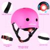 KAMUGO Kids Adjustable Helmet, Suitable for Toddler Kids Ages 2-8 Boys Girls, Multi-Sport Safety Cycling Skating Scooter Helmet (DarkPink, Small) view 3