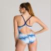arena Multicolor Stripes Light Drop Back One Piece Swimsuit, Navy-Royal-Multicolor, 20 view 3