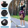 Kids/Adult/Youth Knee and Elbow Pads with Wrist Guards 3 in 1 Protective Gear Set for Skateboarding Cycling BMX Bike Scooter Skating Rollerblading Riding (Black, Small (3-7 Years)) view 4