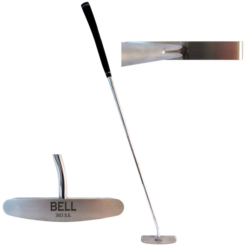 Bell Putters Upright Lie 75 Golf Putter 400g Right-Handed/RH with Tacki-mac Tour Select Standard Putter Grip and 34" Shaft | Made in USA