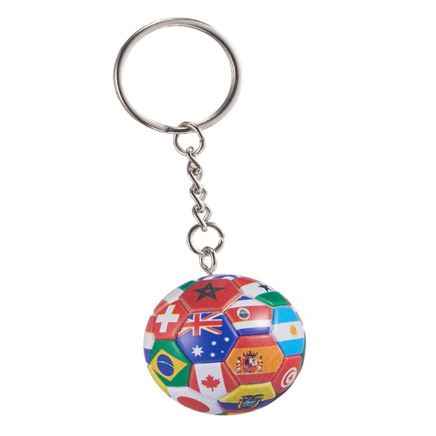 KCKEYS National Flags Football Keychain, Soccer Keychain, World Cup Soccer Ball Key Chain, Soccer Key Chains for Men's Backpack, Sports Souvenir Carnival Reward Keychains