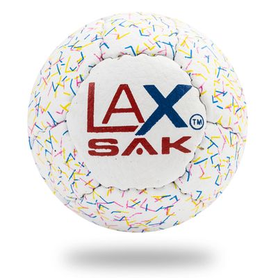 Lax Sak Soft Practice Lacrosse Balls - Same Weight & Size as a Regulation Lacrosse Balls, Great for Indoor & Outdoor Practices, Less Bounce & Minimal Rebounds - Crayon Confetti, 36 Pack
