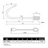 SAN LIKE Telescopic Fishing Gaff Aluminum/Fiberglass Pole with Nonslip Rubber Handle Stainless Steel Hook with M8 Screw view 2