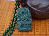Beautiful Handwork Natural Dark Green HeTian Jade Carved Dragon Lucky Amulet Pendant + Free Necklace Certificate Fine Jewelry view 1