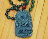 Beautiful Handwork Natural Dark Green HeTian Jade Carved Dragon Lucky Amulet Pendant + Free Necklace Certificate Fine Jewelry view 3