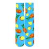 Benefeet Sox Mens Crazy Funny Cool 3D Print Novelty Design Mid Crew Tube Socks Fun Fruit Patterned Cotton Dress Socks Gift for Men Kids Teens Boys Adult, Blue Pineapple view 1
