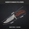 BIGCAT ROAR Bear Hunter - Handmade Damascus Steel Fixed Blade Knife 10" - Walnut Wood Handle & Leather Sheath - Bushcraft Outdoor Camping Skinning & Survival EDC Knife - Collector Hunter Gifts for Men view 2