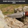 BIGCAT ROAR Bear Hunter - Handmade Damascus Steel Fixed Blade Knife 10" - Walnut Wood Handle & Leather Sheath - Bushcraft Outdoor Camping Skinning & Survival EDC Knife - Collector Hunter Gifts for Men view 3