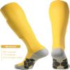 APTESOL Youth Soccer Socks Kids Knee High Team Sport Cushion Sock Women Men Long Tube Cotton Athletic Compression Socks (5-Pair Yellow,Medium) view 3
