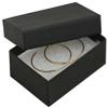 RJ Displays-25 Pack Cotton Filled Matte Black Color Cardboard Paper Jewelry Necklace, Pendant, Earring, Charm, Coins, Brooch, Gift Retail Packaging Box Size 3 1/4" x 2 1/4" x 1" inches #32) view 3