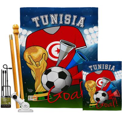 World Cup Tunisia Flags Tunisian Banner Wall Art Flag Poles For Outside House Stand Outdoor Decorations Garden Tapestry Yard Signs FIFA Gifts Sports Fan Trophy Soccer Game Football Made In USA