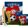 World Cup Tunisia Flags Tunisian Banner Wall Art Flag Poles For Outside House Stand Outdoor Decorations Garden Tapestry Yard Signs FIFA Gifts Sports Fan Trophy Soccer Game Football Made In USA view 1