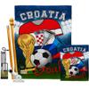 World Cup Croatia Flags Croatian Banner Wall Art Flag Poles For Outside House Stand Outdoor Decorations Garden Tapestry Yard Signs FIFA Gifts Sports Fan Trophy Soccer Game Football Made In USA view 1