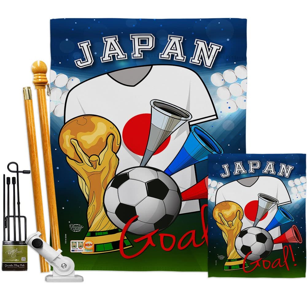 World Cup Japan Flags Japanese Banner Wall Art Flag Poles For Outside House Stand Outdoor Decorations Garden Tapestry Yard Signs FIFA Gifts Sports Fan Trophy Soccer Game Football Made In USA