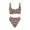 Custom Multi Face Womens Sport Top & High-Waisted Bikini Swimsuit Swimwear 2 Pcs XL view 1