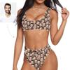Custom Multi Face Womens Sport Top & High-Waisted Bikini Swimsuit Swimwear 2 Pcs XL view 2
