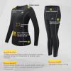 MeetHoo Thermal Underwear for Women, Winter Warm Base Layer Compression Set, Fleece Lined Long Johns Running Skiing Black, Small view 2