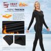 MeetHoo Thermal Underwear for Women, Winter Warm Base Layer Compression Set, Fleece Lined Long Johns Running Skiing Black, Small view 3