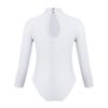 Moily Girls High Mock Neck Long Sleeve Ballet Dance Leotard Gymnastics Unitard Sports Top White 8-10 view 2