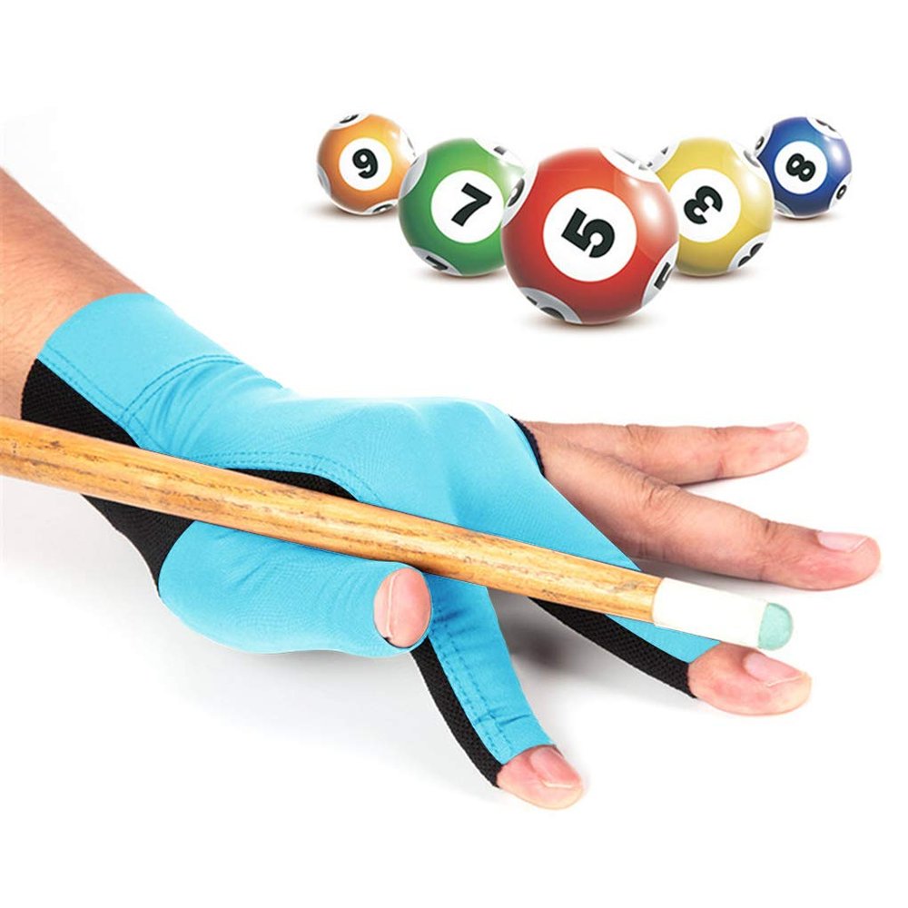 MioCloth Anti Slip Billiard Glove Left Hand Snooker Carom Billiard Pool Cue Sport Professional 3 Finger Glove Handwear Gift for Men Women Player