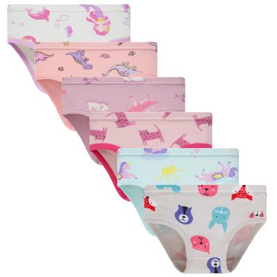 Boboking Little Girls Cotton Panties Girls'Briefs Toddler Underwear (Pack of 6) 3T