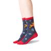 Hot Sox Womens Sleigh What Non Skid Socks 1 Pair, Denim Heather, Womens 9-11 view 1