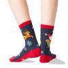 Hot Sox Womens Sleigh What Non Skid Socks 1 Pair, Denim Heather, Womens 9-11 view 2