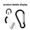 UPINS 100 Pcs Black Aluminum Keychain Carabiner Spring Clip D Shape Hook Durable Sport Accessories view 3