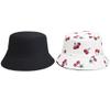 Mashiaoyi Unisex Print Double-Side-Wear Reversible Bucket Hat Cherry White view 2
