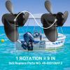 9 x 9 Pitch 48-828156A12 Upgrade Aluminum Outboard Boat Propeller for Mercury Motos 6/8/9.9/10/15HP,8 Spline Tooth,RH, 2-1/2" Gearcase view 3