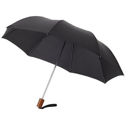 Bullet 20 Oho 2-Section Umbrella (Pack of 2) (14.8 x 35.4 inches) (Solid Black)