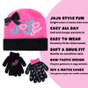 Nickelodeon JoJo Siwa Girls Reversible Winter Hat and 2 Pack Glove Set (Age 4-7) view 3