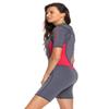 Roxy Womens 2/2Mm Syncro - Short Sleeve Back Zip Flt Springsuit - Women - 8 - Pink Deep Grey/Scarlet 8 view 2