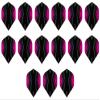 Pentathlon 5 Sets of 3 (15 Total Flights) HD150 Standard Dart Flights Extra Thick and Durable Plus 1 Set of 3 Short Silver Aluminum Dart shafts & Bracelet (Magenta) view 2