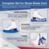 CRS Cross Ice Skate Guards, Soakers and Towel Gift Set. Essential Ice Skating Hard Guard and Soft Skate Blade Cover Accessories for Figure Skating or Hockey (Blade Blue, Large) view 2