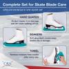 CRS Cross Ice Skate Guards, Soakers and Towel Gift Set. Essential Ice Skating Hard Guard and Soft Skate Blade Cover Accessories for Figure Skating or Hockey (Triple Teal, Large) view 2