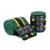 YOUFINE Professional Elastic Elbow Wraps Straps Elbow Support Compression Protection Brace for Bodybuilding Workout Powerlifting Men Gym (Five Stripe, Green) view 1