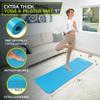 ProsourceFit Extra Thick Yoga and Pilates Mat (13mm) or 1" (25mm), 71-inch Long High Density Exercise Mat with Comfort Foam and Carrying Strap, Aqua view 2