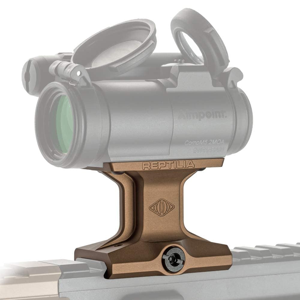 Reptilia DOT Mount 1.93 Inch Height - Red Dot Riser Mount for Aimpoint Micro and More, Mount to Any 1913 Picatinny Rail, Sporting Optic Mount, Flat Dark Earth Anodized Finish