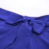 Belle Poque Womens Skirts Below The Knee Length Blue High Waisted Skirts with Pockets Size L view 2