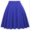 Belle Poque Womens Skirts Below The Knee Length Blue High Waisted Skirts with Pockets Size L view 3