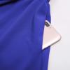 Belle Poque Womens Skirts Below The Knee Length Blue High Waisted Skirts with Pockets Size L view 4