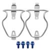 Yaruijia Titanium Alloy Bicycle Water Bottle Cages Lightweight Mountain Bike Cup Holder with M5x12mm Ti Bolt Pack of 2 (Blue Bolt) view 1
