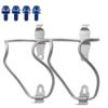 Yaruijia Titanium Alloy Bicycle Water Bottle Cages Lightweight Mountain Bike Cup Holder with M5x12mm Ti Bolt Pack of 2 (Blue Bolt) view 2