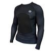 RIBBY SPF 50+ Padded Rash Guard for Surfing, Boogie, Scuba Black view 2